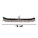 Puri Tech Premium Quality Curved 18 Inch Pool Cleaning Brush with Mixed Nylon & Stainless Steel Bristles & Aluminum Backing for Swimming Pools& Spas