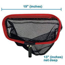 Puri Tech Professional Grade 19" Inch Leaf Rake with Heavy Duty Soft Black Nylon 13" Inch Deep Net with Wear Panel for Swimming Pools & Spas UV and Chemical Resistant Leaf Chaser