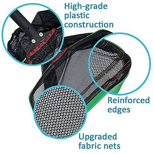 Puri Tech Professional Grade X-Large Service Grade 23 Inch Leaf Rake with Heavy Duty Soft Black Nylon 13 Inch Deep Net for Swimming Pools & Spas UV and Chemical Resistant