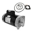 Puri Tech Sta-Rite Max-E-Glas 1.5HP PE5F-126L Replacement Motor Kit AO Smith SQ1152 w/GO-KIT-6Capacitor Start/Capacitor Run, ODP Enclosure, Square Flange Pool Motor