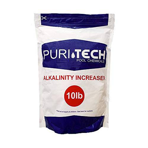Puri Tech Swimming Pool Total Alkalinity Increaser Plus Up Sodium Bicarbonate 40lbs - 4 x 10lb Bag