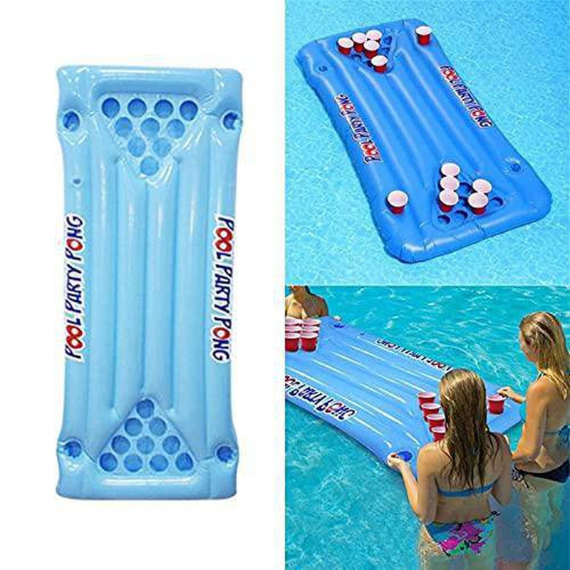 PVC Cup Hole Floating Table Tennis Beer Table Water Inflatable Beverage Floating Table Play Water Toys