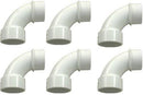 PVC Pipe Fitting, 90 Degree 2" Street Sweep Elbow 411-9120 - 6 Pack
