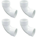 PVC Pipe Fitting, 90 Degree 2 Sweep Elbow 411-9130 - 4 Pack by Sweep Elbow