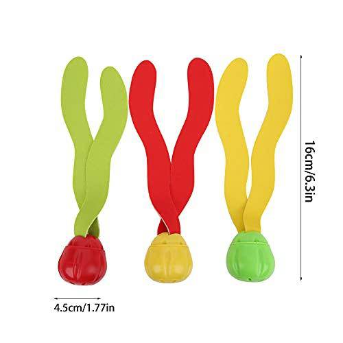QIRG Diving Seaweed Toy, Kid Swimming Training Toy Durable Colorful Diving Pool Toys Diving Toy Set with 3 for Practice Diving