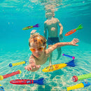 Rainbow Kingdom 32 PCS Pool Diving Toys with Underwater Swimming Diving Pool Toy Rings, Diving Sticks, Toypedo Bandits and Many Other Diving Toys for Kids