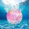 Rainbow Pool Ball, Summer Swimming Pool Toys Colorful Ball Fills with Water Or Air, Underwater Passing, Dribbling, Diving Sports (9 in)