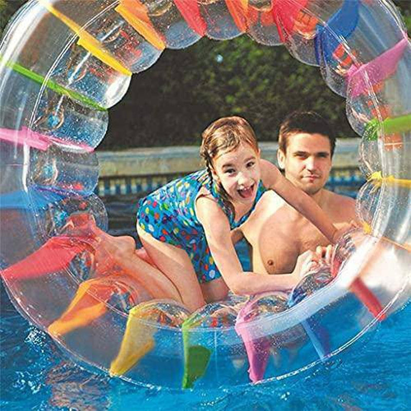 Rainbow Water Wheel Toy,39 Inch Colorful Roller Children's Interactive