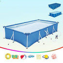Rectangle Frame Swimming Pool Metal Frame Pool Above Ground Pool Pond Family Swimming Pool Metal Frame Structure Pool Leisure,40021181 cm