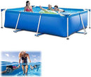 Rectangular Frame Pool, Large Swimming Pool, Swimming Center for Children and Adults Family Lounge with Steel Pipe Bracket