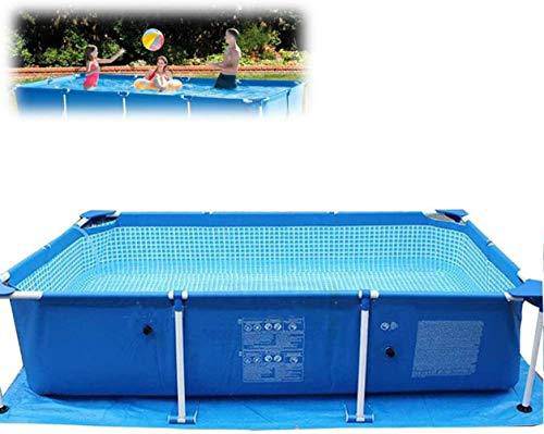 Rectangular Tube Frame Wading Pool, Family Metal Frame Outdoor Swimmin