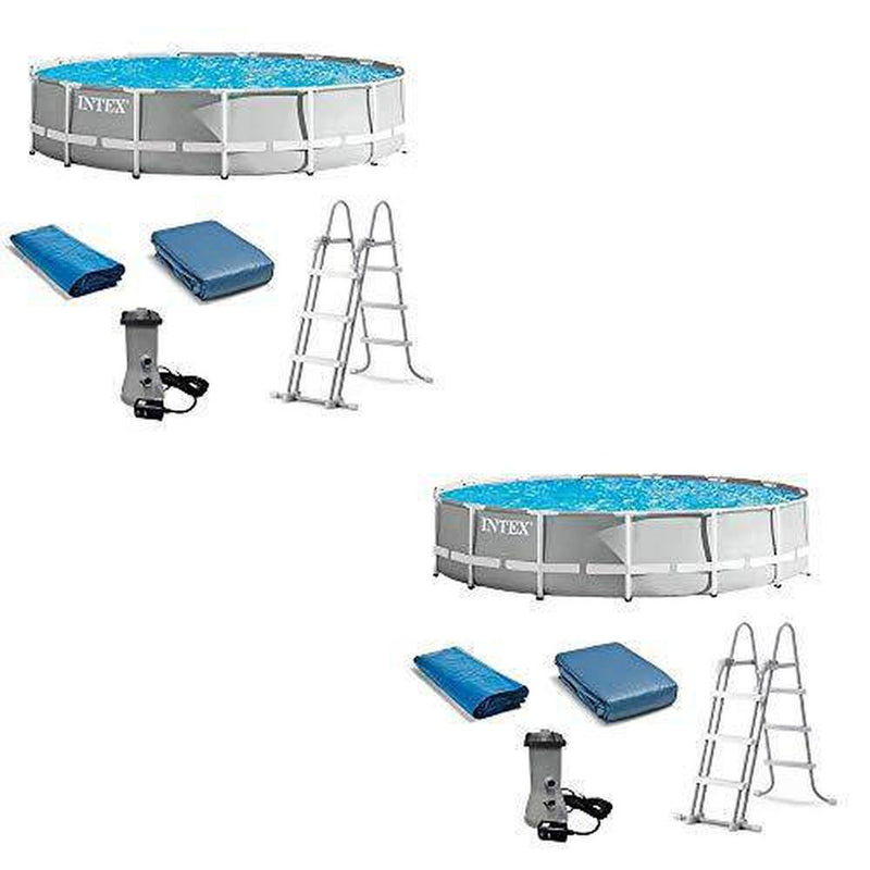 rianiq07 15 Ft. x 42 in. Prism Frame Above Ground Swimming Pool Set w/Filter (2)