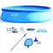 Round Above Ground Swimming Pool Set with Cleaning Maintenance Swimming Pool Kit