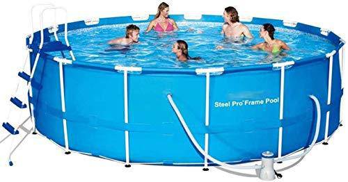 Round Frame Swimming Pool Set Steel Pro Above Ground Backyard Frame Pool - 12ft X 48in