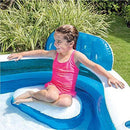 RSQJ Above Ground Inflatable Swimming Pool, Family Pool Lounge Chair, Baby Paddling Pool, Metal Frame Structure Pool Easy Set UpBlow Up Pool for Adults Kids
