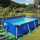 RSQJ Garden Swimming Pool，Swimming Pool Frame Steel Tube Rectangular Square Swimming Pool Pipe Rack Pond Large Bracket Above Ground Summer Play Pool 87"X59"X24"