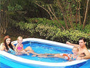 RSQJ Inflatable Kiddie Pools, Garden Outdoor Inflatable Family Swimming Pool Rectangular Paddling Swimming Pool, Swimming Center (Size : 30518765cm)
