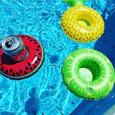 Sanmenxiadongjun Inflatable Cup Holder 9PCS Inflatable Drink Holder with Pump Hot Tub Floating Drinks Can Coasters Drink Holder Water Floating Holder for Swimming Pool or Beach Party