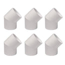 Schedule 40 PVC Fitting 1.5"" 45 Degree Ell Slip x Slip 6 Pack