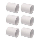 Schedule 40 PVC Fitting 1.5"" Coupling Slip x Slip 6 Pack