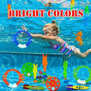 Scientoy Diving Pool Toys, 34 PCS Pool Toys for Teens&Adults Underwater Swimming Games with Pool Torpedo, Diving Rings, Storage Bag, Diving Training Gifts for Kids Pool&Summer Party Outdoor Activities