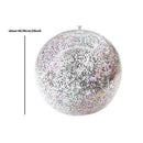 Sequins Beach Ball Jumbo Pool Toys Balls Glitters Inflatable Clear Beach Ball Swimming Pool Water Beach Toys Outdoor Summer Party Favors for Kids Adults