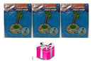 ShopB&M 3 Pack Inflatable Drink Floats Cute Palm Tree Pool Drink Holder Set Reusable Floating Cup Coaster Summer Swimming Tropical Luau Pool Party Summer Adult Fun (Bonus J'Etu) Kids