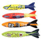 ShunFudz Durable and Stable Torpedo Rocket Toy Set 4 Pcs Underwater Torpedo Rocket Throwing Swimming Diving Game Summer Toy
