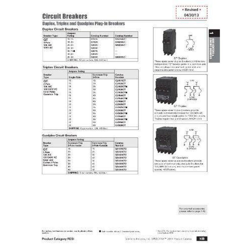 SIEMENS Q22020CT2 Two 20-Amp Double Pole Circuit Breaker, As shown in the image