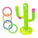SIZHINAI Inflatable Pool Ring Toss Games Toys Swimming Pool Cactuses Toy Floating Swimming Pool Game Throwing Game for Kids Adults Family Summer
