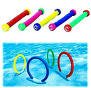 Skroutz Pool Toys Dive Ring 4 Rings & 5 Diving Sticks Gift Set Bundle Underwater Swimming Games 2 Pack Deals