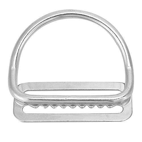 Soapow Diving Stainless Steel Weight Belt Keeper with D- Ring Weight Belt Keeper