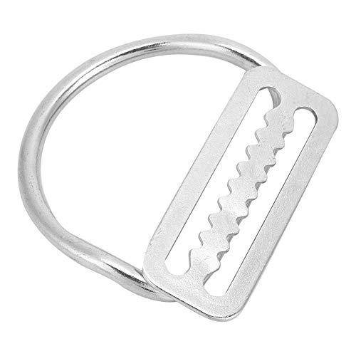 Soapow Diving Stainless Steel Weight Belt Keeper with D- Ring Weight Belt Keeper