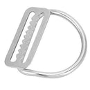 Soapow Diving Stainless Steel Weight Belt Keeper with D- Ring Weight Belt Keeper