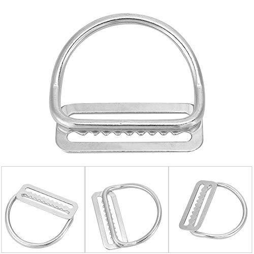 Soapow Diving Stainless Steel Weight Belt Keeper with D- Ring Weight Belt Keeper