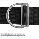 Soapow Diving Stainless Steel Weight Belt Keeper with D- Ring Weight Belt Keeper