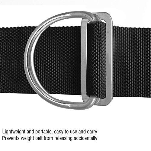 Soapow Diving Stainless Steel Weight Belt Keeper with D- Ring Weight Belt Keeper