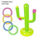 SOLE HOME Inflatable Cactus Ring Toss Game, Floating Swimming Pool Ring Toss Game for Multiplayer Water Pool Games, Family Summer Pool Party Beach Game