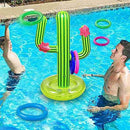 SOLE HOME Inflatable Cactus Ring Toss Game, Floating Swimming Pool Ring Toss Game for Multiplayer Water Pool Games, Family Summer Pool Party Beach Game