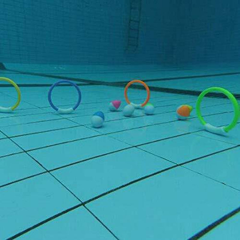 SOLOM 4Pcs/Set Summer Diving Ring Kids Swimming Toy Diving Toy Underwater Diving Ring