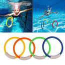 SOLOM 4Pcs/Set Summer Diving Ring Kids Swimming Toy Diving Toy Underwater Diving Ring