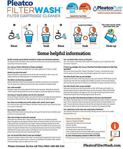 SPA Filter WASH - Hot Tub Filter Cartridge Cleaner Tablet by Pleatco (3)