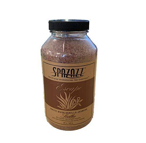Spazazz SPZ-110 Escape Aromatherapy Crystals Container, 22-Ounce, White Musk Jasmine Vanilla Soothe