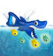 Splash Bombs Hungry Shark Giggle Grabber with 2 Diving Fish and 2 Light-up Diving Fish