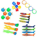 Summer Diving Toys,Variety Diving Under Water Swimming Colorful Pool Sink RingTraining Fun Set,New Water Bath Toys for Toddlers Boys Girls (H)