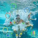 Summer Diving Toys,Variety Diving Under Water Swimming Colorful Pool Sink RingTraining Fun Set,New Water Bath Toys for Toddlers Boys Girls (H)