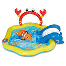 Summer Waves 6.4ft x 34in Inflatable Under The Sea Kiddie Swimming Pool w/Slide