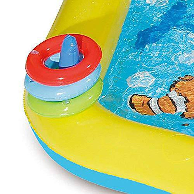 Summer Waves 6.4ft x 34in Inflatable Under The Sea Kiddie Swimming Pool w/Slide