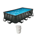 Summer Waves Elite P41608421 16-Foot Above Ground Frame Swimming Pool w/Pump, Pool Cover, Ladder, Qualco 5-Pound Chlorinating Tab Kit, & More