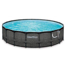 Summer Waves Elite P4A02048B 20ft x 48in Above Ground Frame Swimming Pool Set w/Filter Pump, Pool Cover, Ladder, Ground Cloth, & Solution Blend